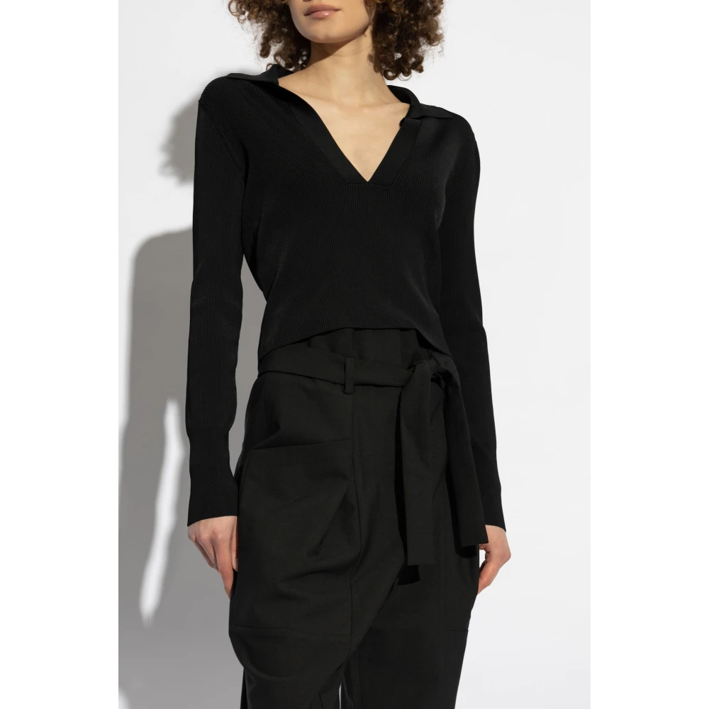 IRO Geribbelde top Fraya Black Dames