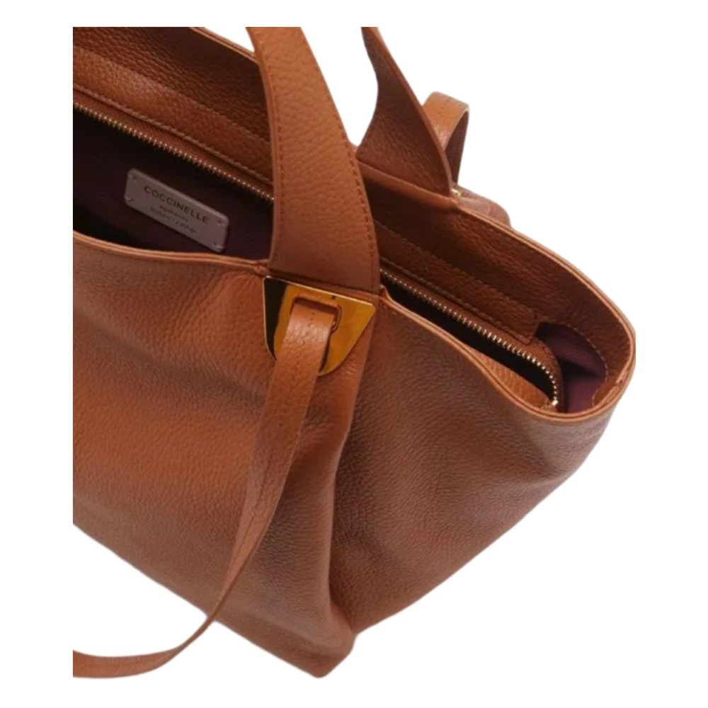 Coccinelle Leren handtas met ritssluiting Brown Dames