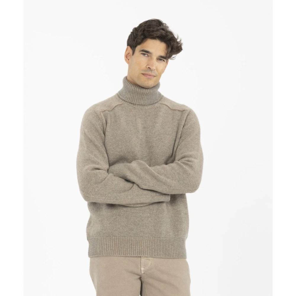 Ermenegildo Zegna Kasjmier coltrui met geribbelde details Brown Heren
