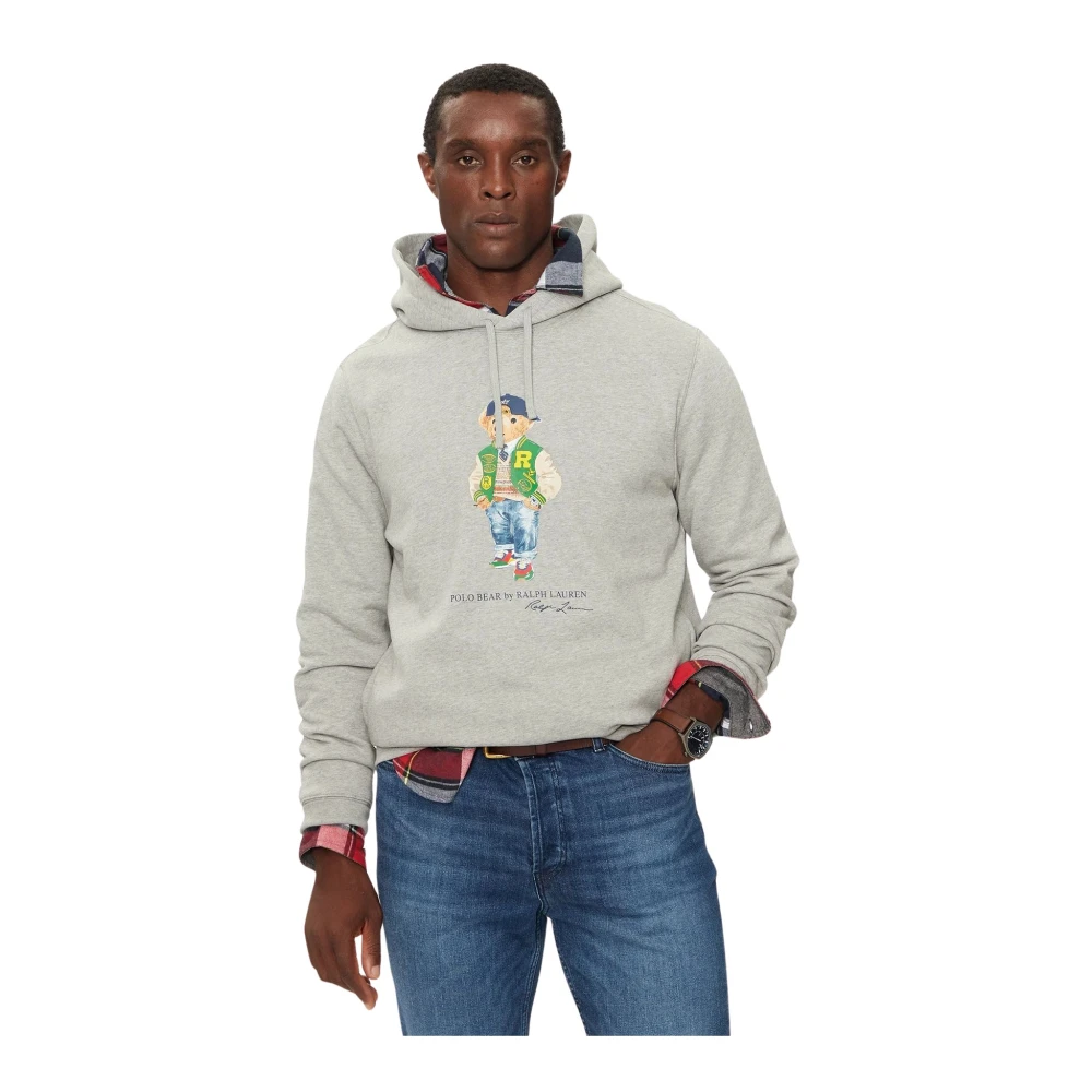 Polo Ralph Lauren Hoodie Polo Bear Gray, Herr