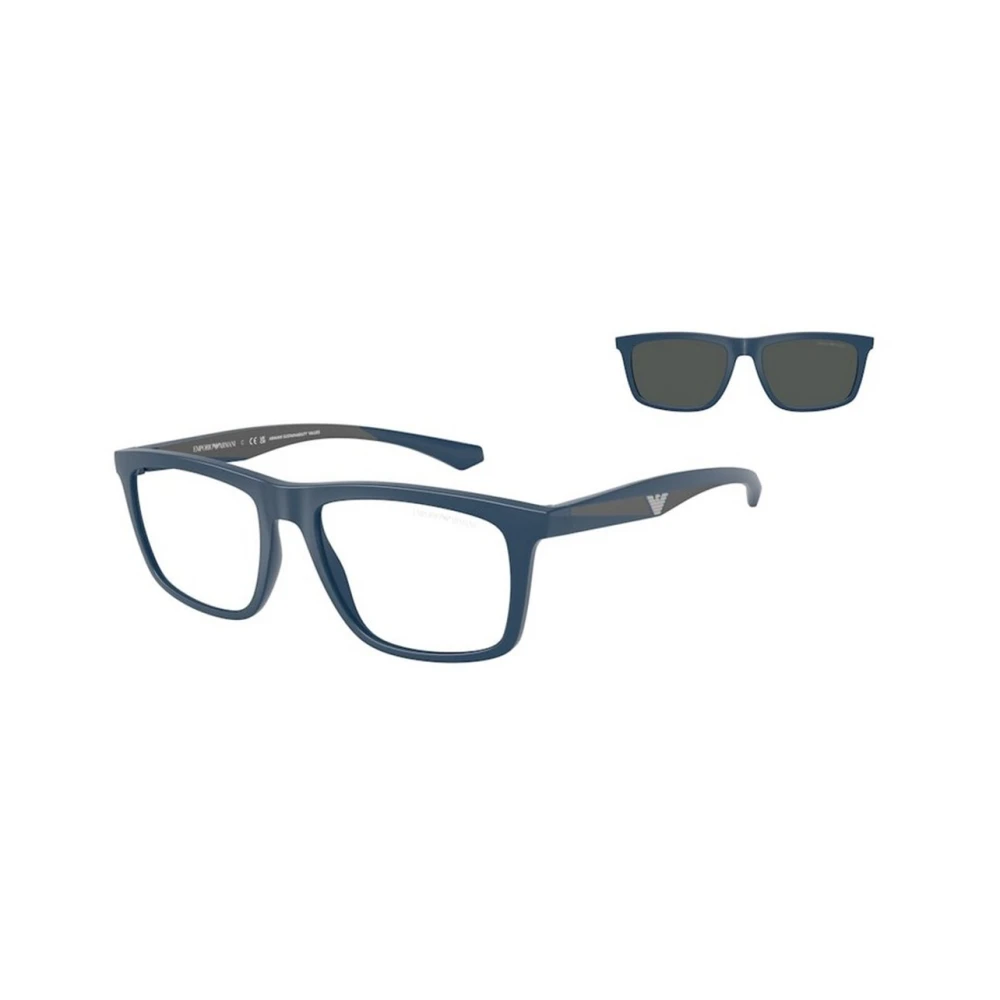Emporio Armani Men's Blue Glasses, 55 Mm, Authentic Glasses With Top-Notch Service