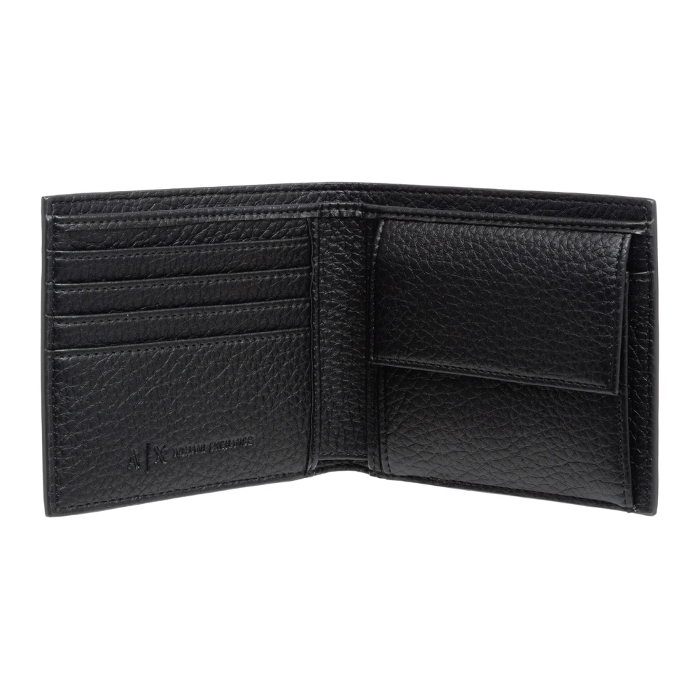 Armani Exchange Portemonnee met effen logo Black Heren