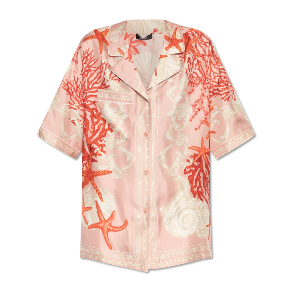Versace Shirt met Barocco Sea patroon Multicolor Dames