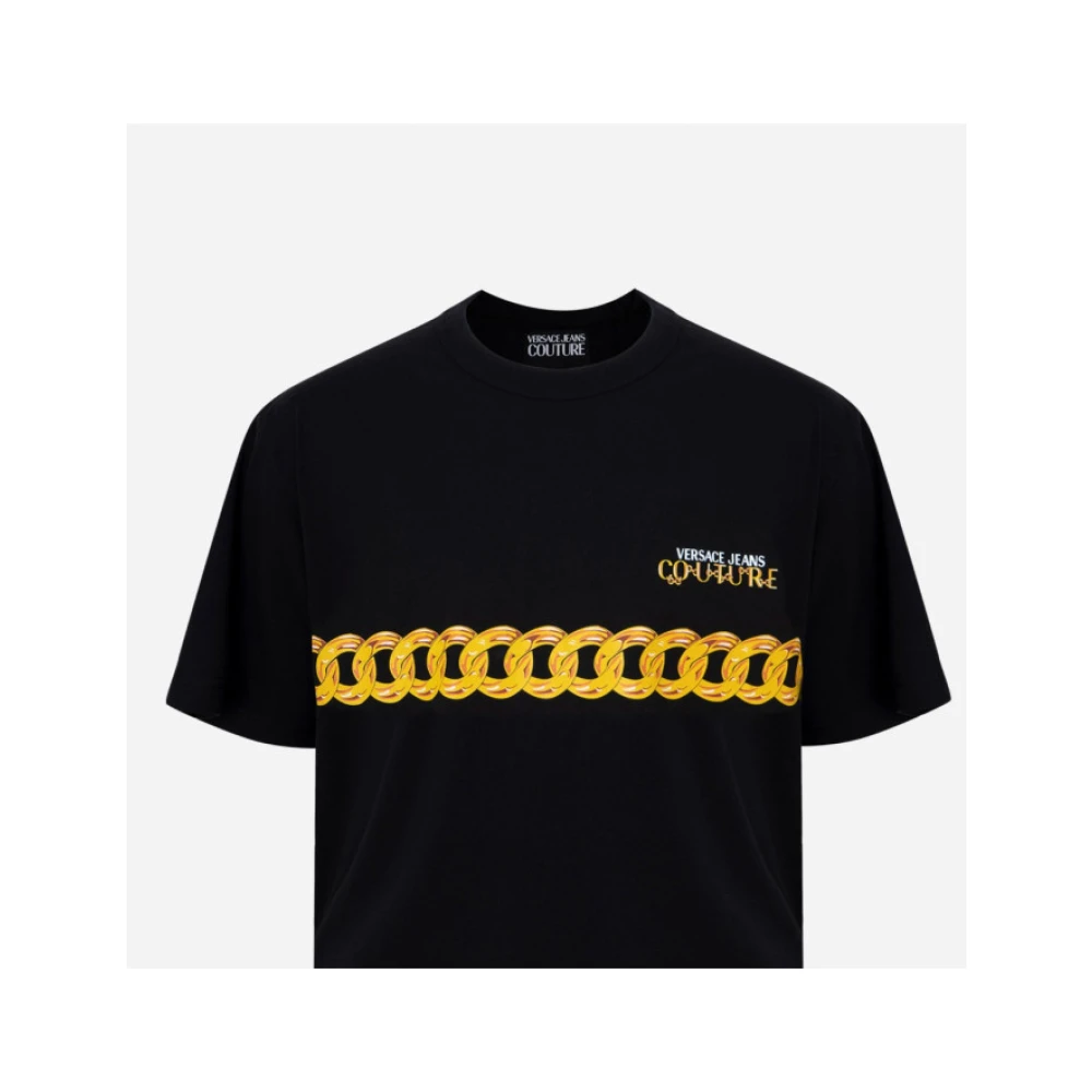 Versace Jeans Couture Logo Chain T-Shirt Zwart Heren Black Heren