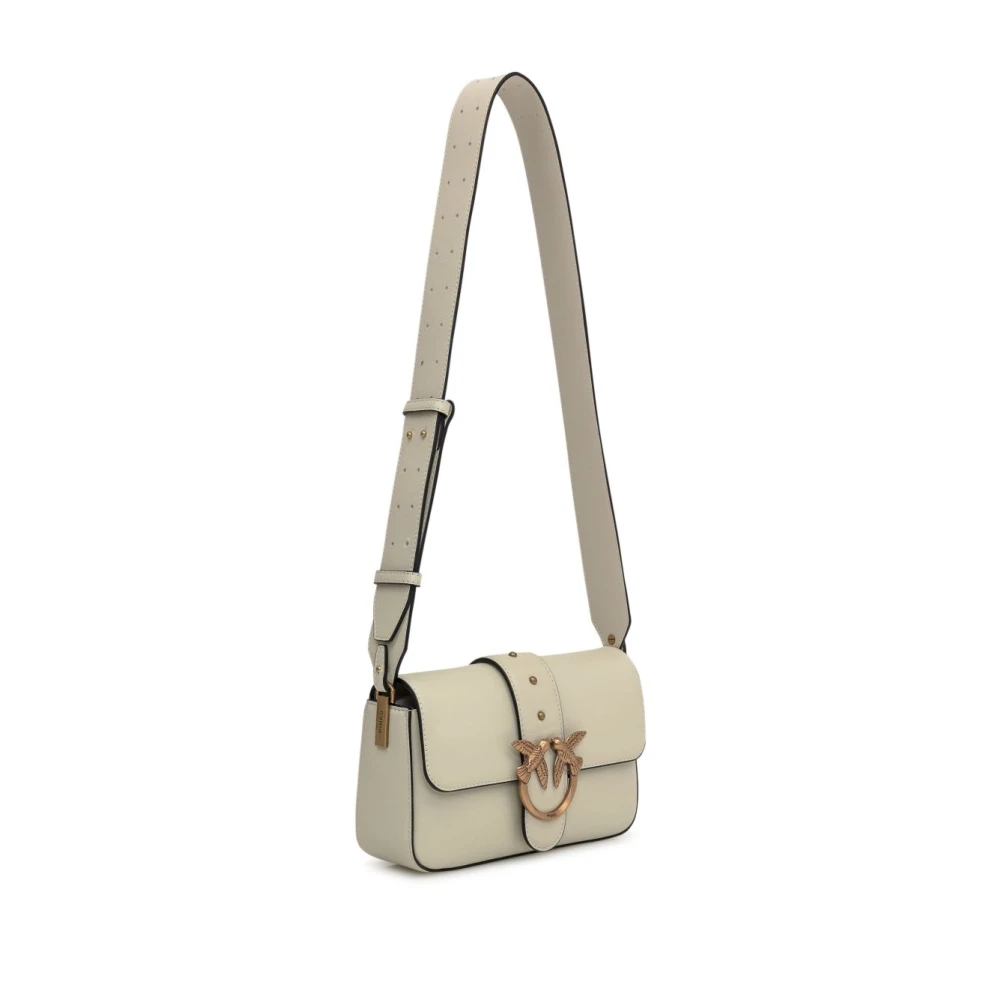 pinko Witte en Gouden Schoudertas White Dames