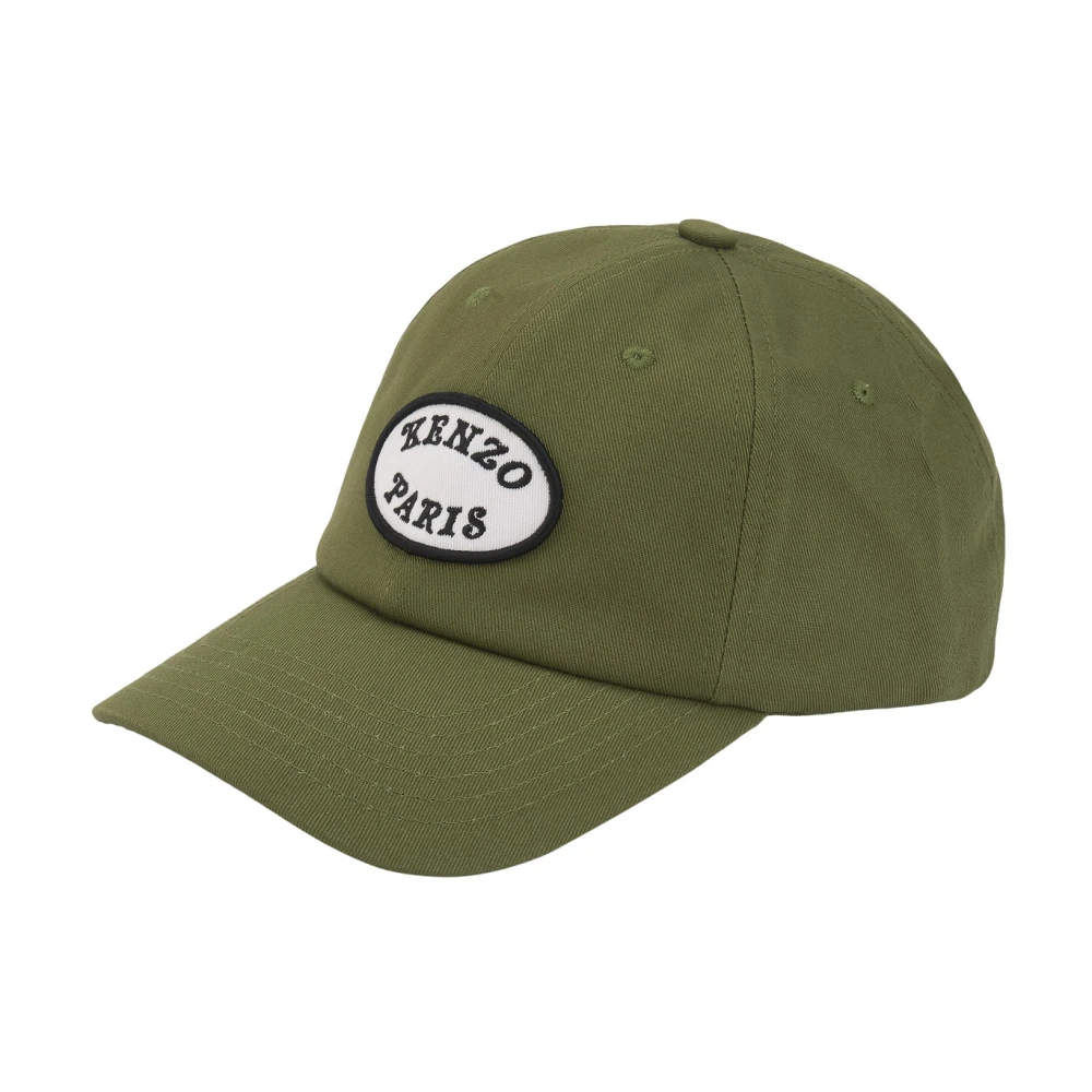 Kenzo Groene geborduurde logo hoed Green Heren