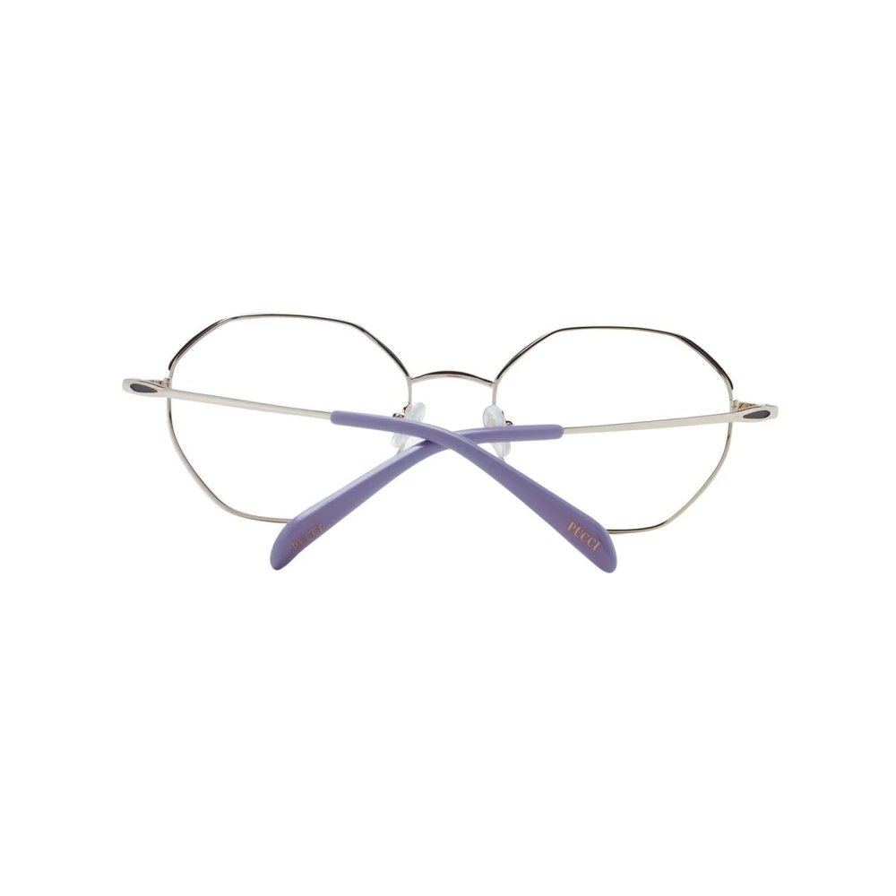 EMILIO PUCCI Zwarte Metalen Ronde Optische Frames Black Dames