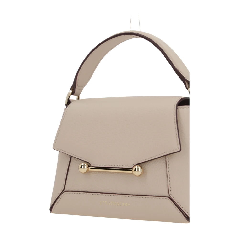 Strathberry Handtas met gouden metalen accenten en afneembare band Beige Dames