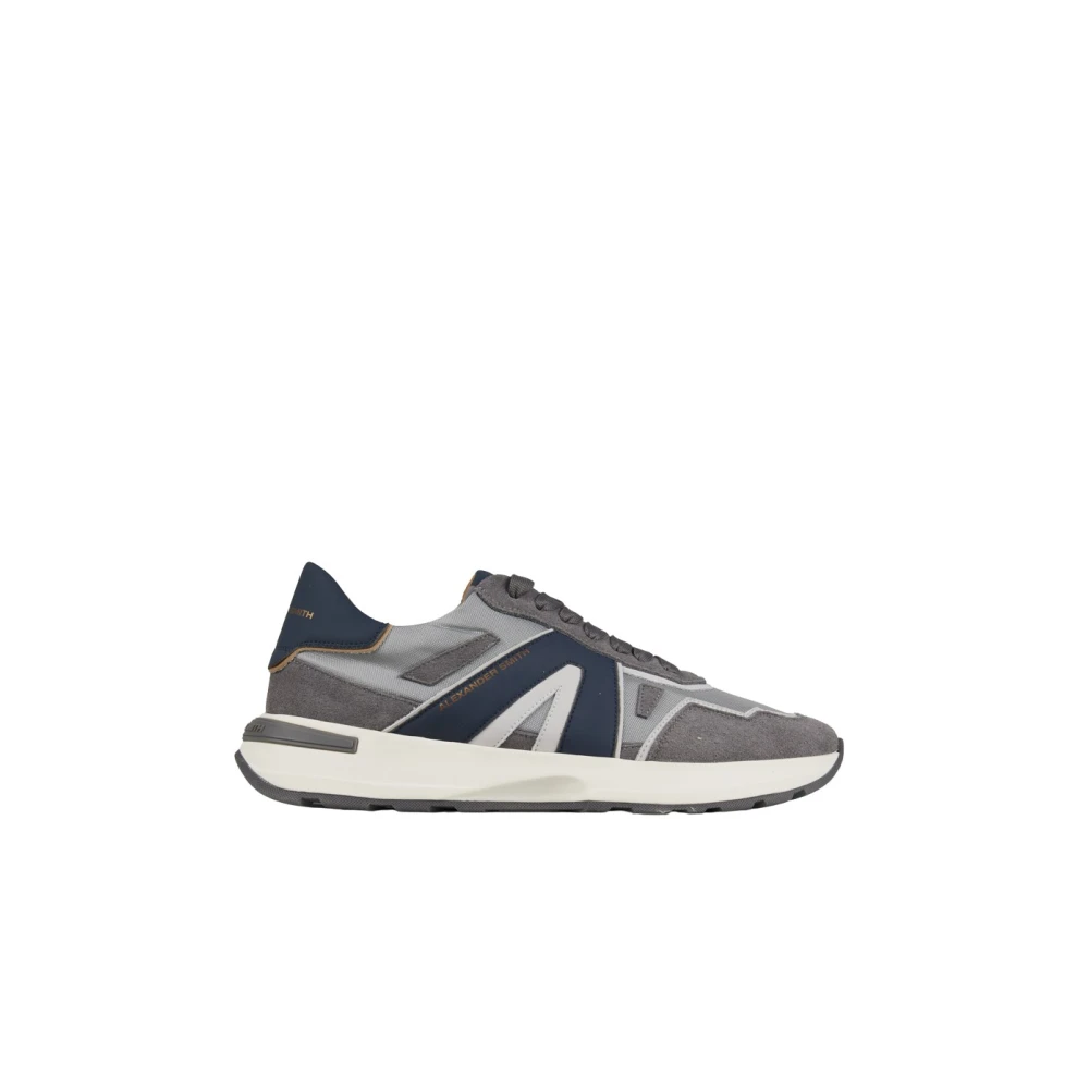 Alexander Smith Liverpool Mannen in suède- nylon en cordura met zijlogo en blauwe hiel Heren Schoenen Veelkleurig Multicolor