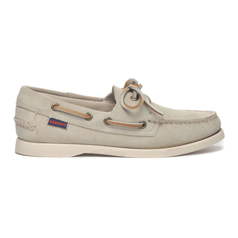 Sebago Kvinno Beige Skor Dam, 38 Eu, Platta Skor För R