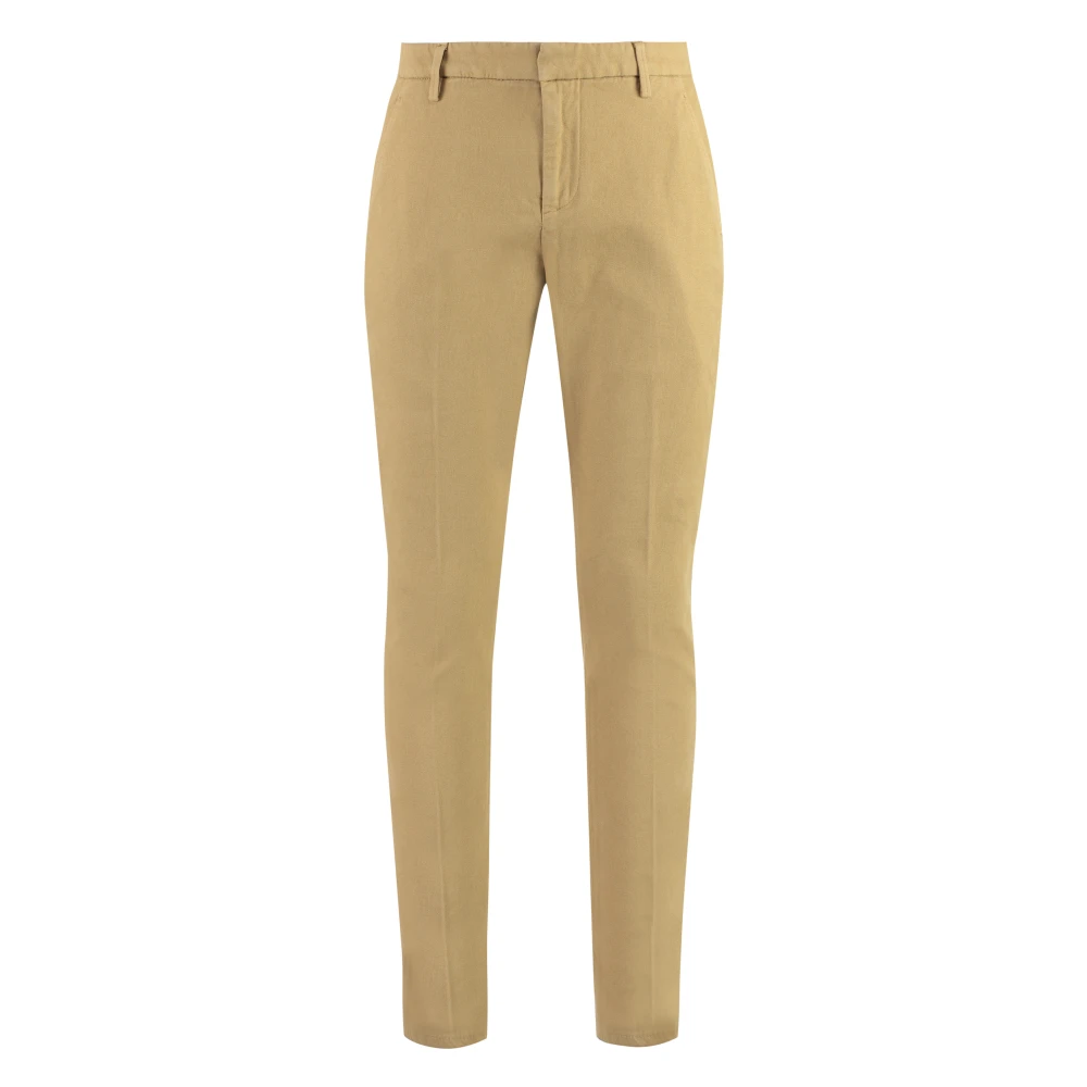 Dondup Katoenen Chino Broeken met Oprolbare Manchetten Brown Heren