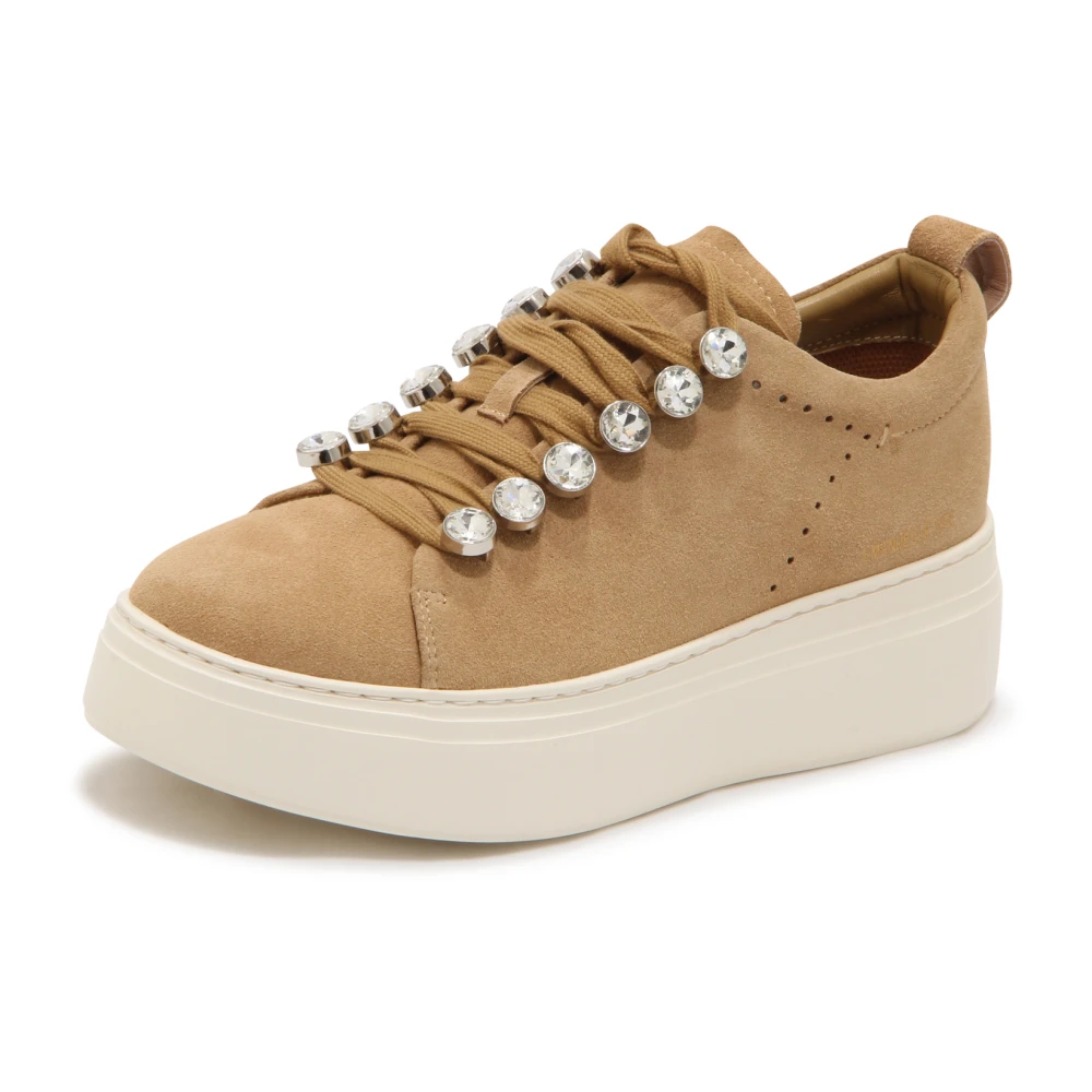 Emanuelle Vee Bice Suede Sneaker Dames Schoenen Beige