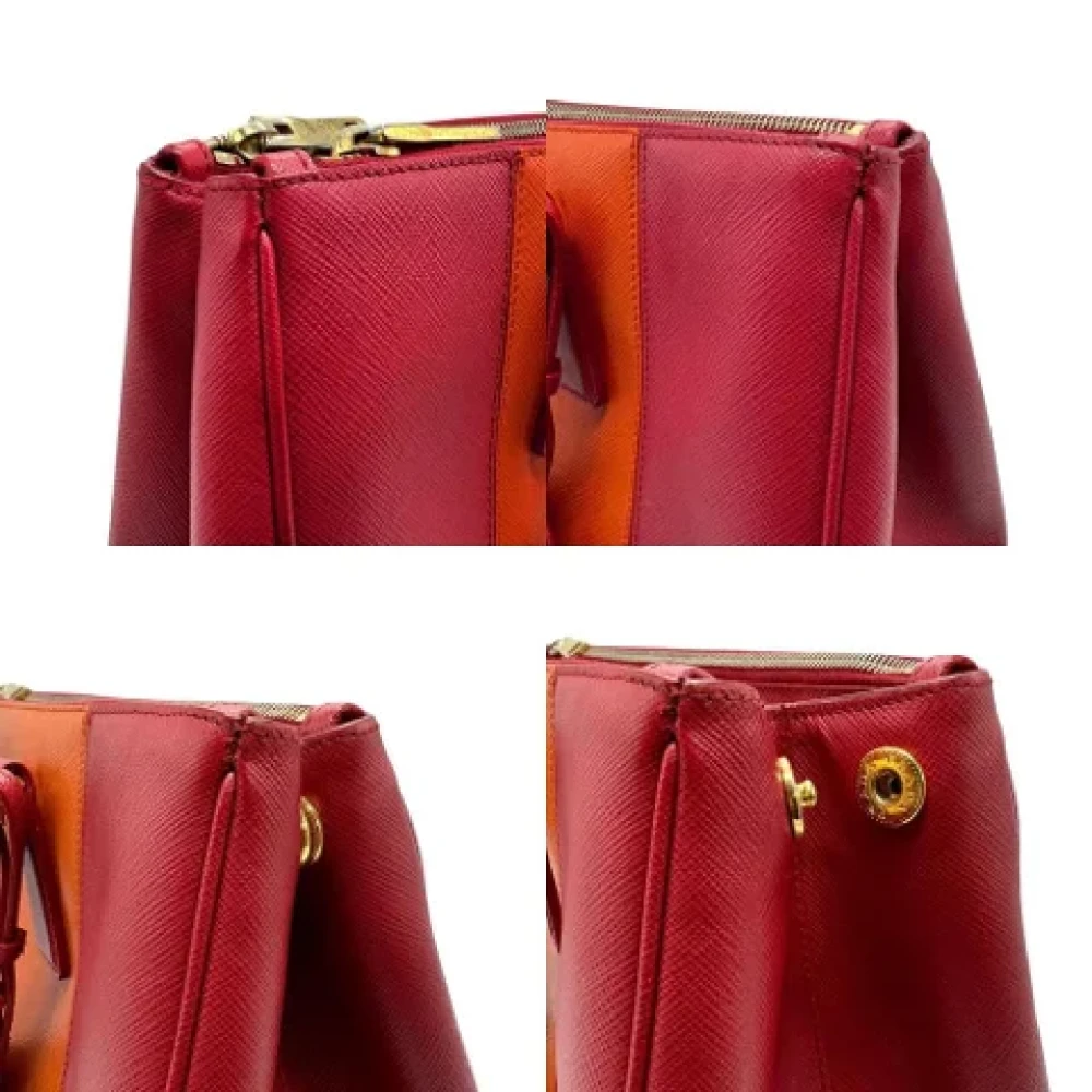 Prada Vintage Pre-owned Leather shoulder-bags Orange Dames