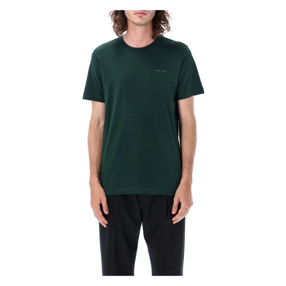 Marni Mini Logo T-shirt Green Heren