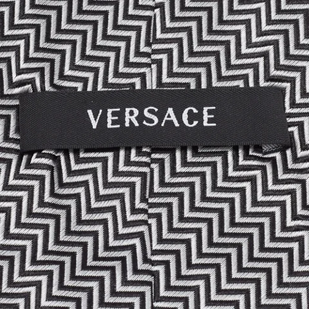 Versace Pre-owned Silk tops Black Heren