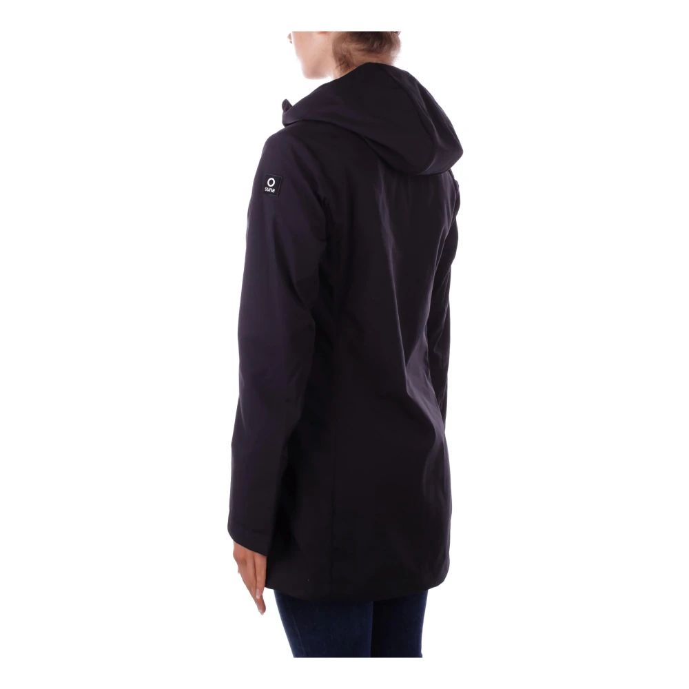 Suns Zwarte Hoodie met Ritssluiting Black Dames