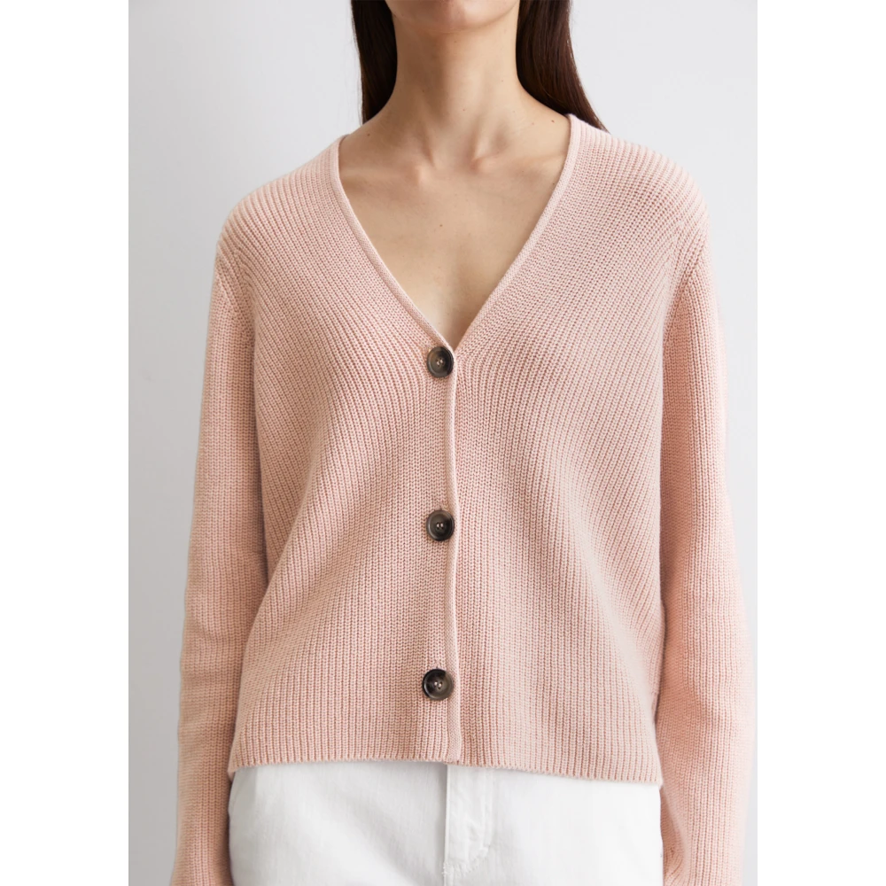 Marc O'Polo V-hals vest relaxed Pink Dames