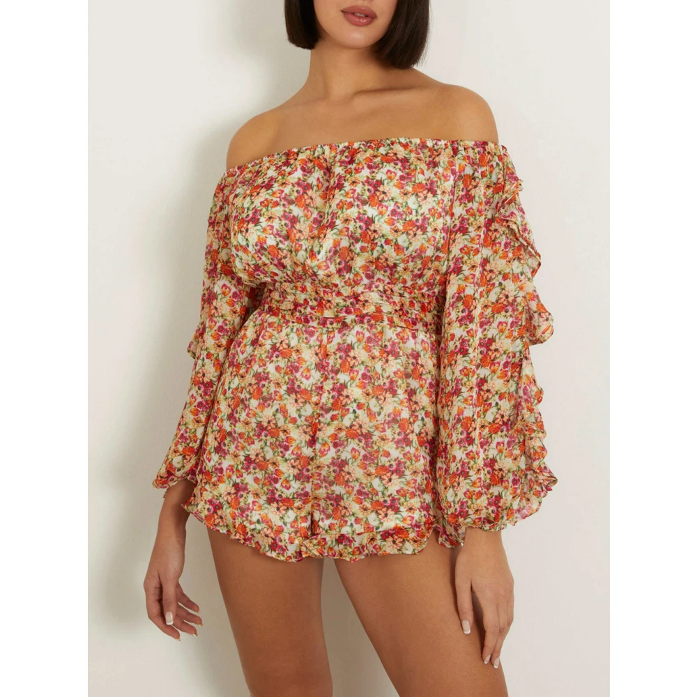 Guess Bloemen Jumpsuit Set Sunny Rose Multicolor Dames