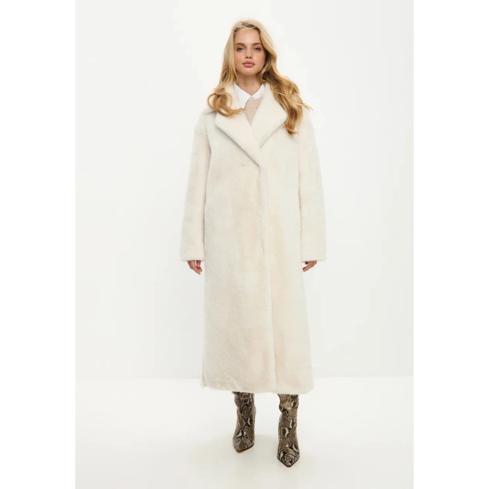 Cesare Gaspari Luxe Nep Bontjas Freya Wit White Dames