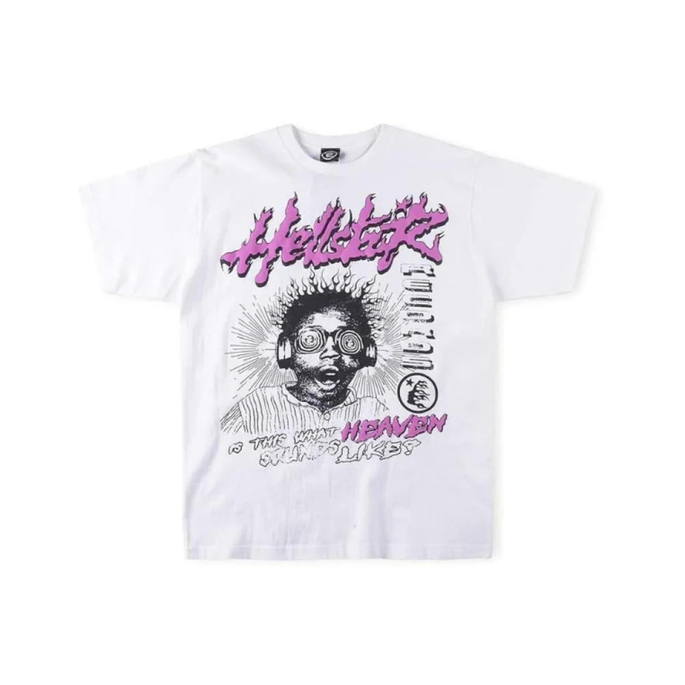 Hellstar Hemelse geluid T-shirt in wit White Heren