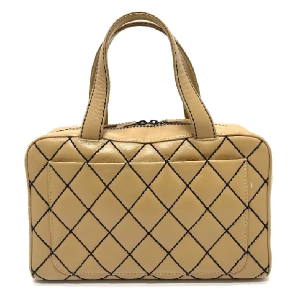 Chanel Vintage Pre-owned Fabric chanel-bags Brown Dames