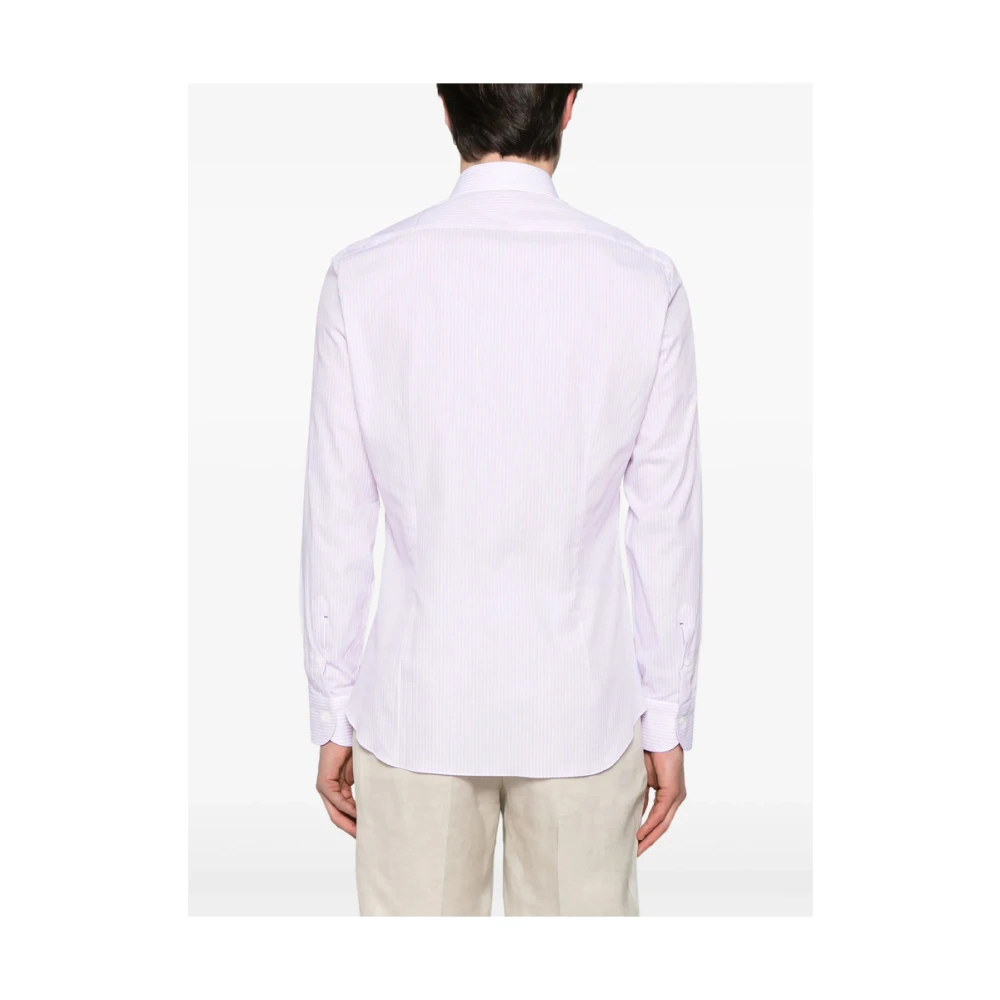 Mazzarelli Moerbei Roze Button-Up Overhemd Pink Heren