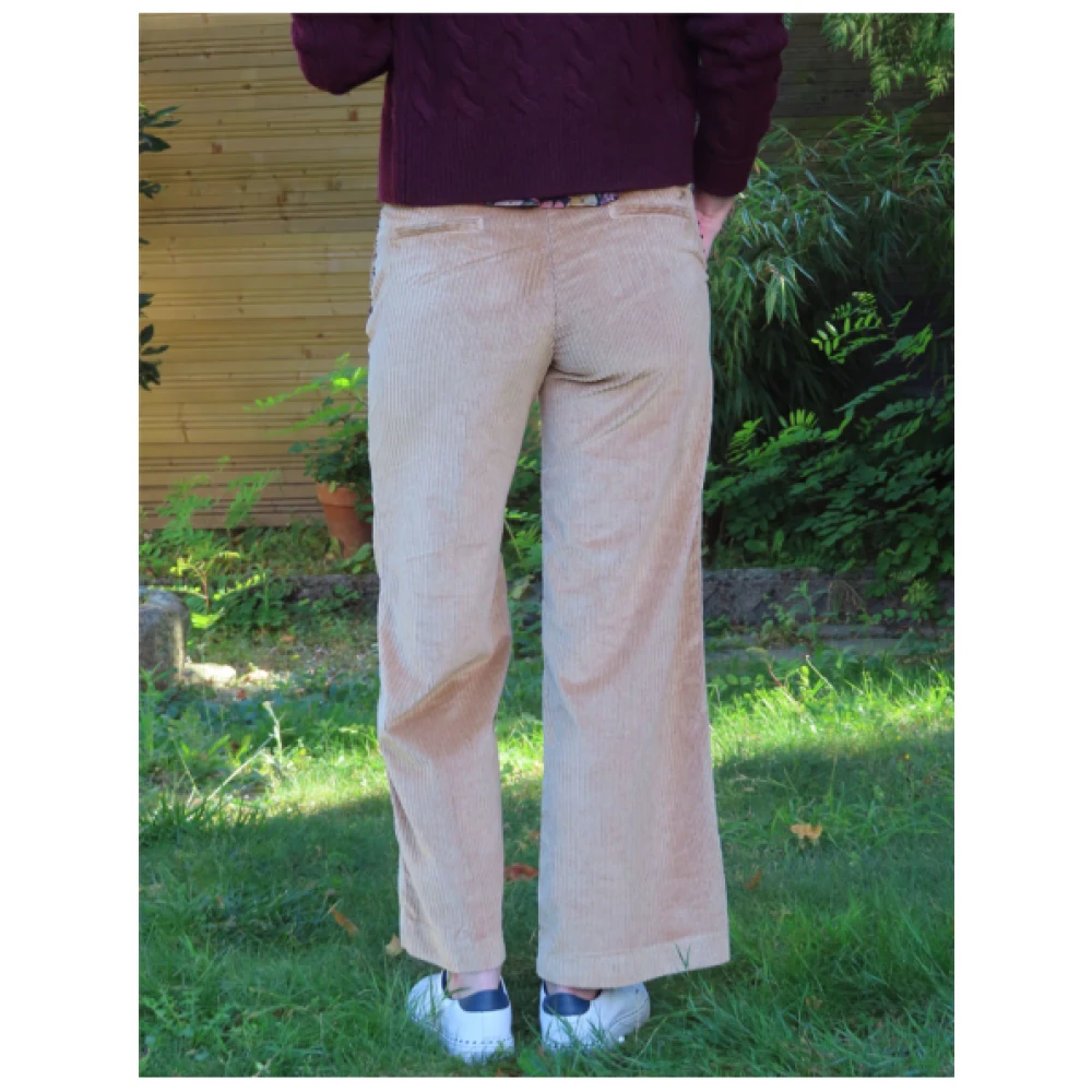 Mason's Wijde Corduroy Broek Beige Dames