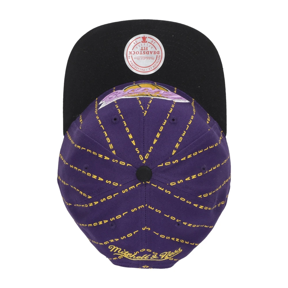 Mitchell & Ness NBA City Pinstripe Lakers Cap Purple Heren