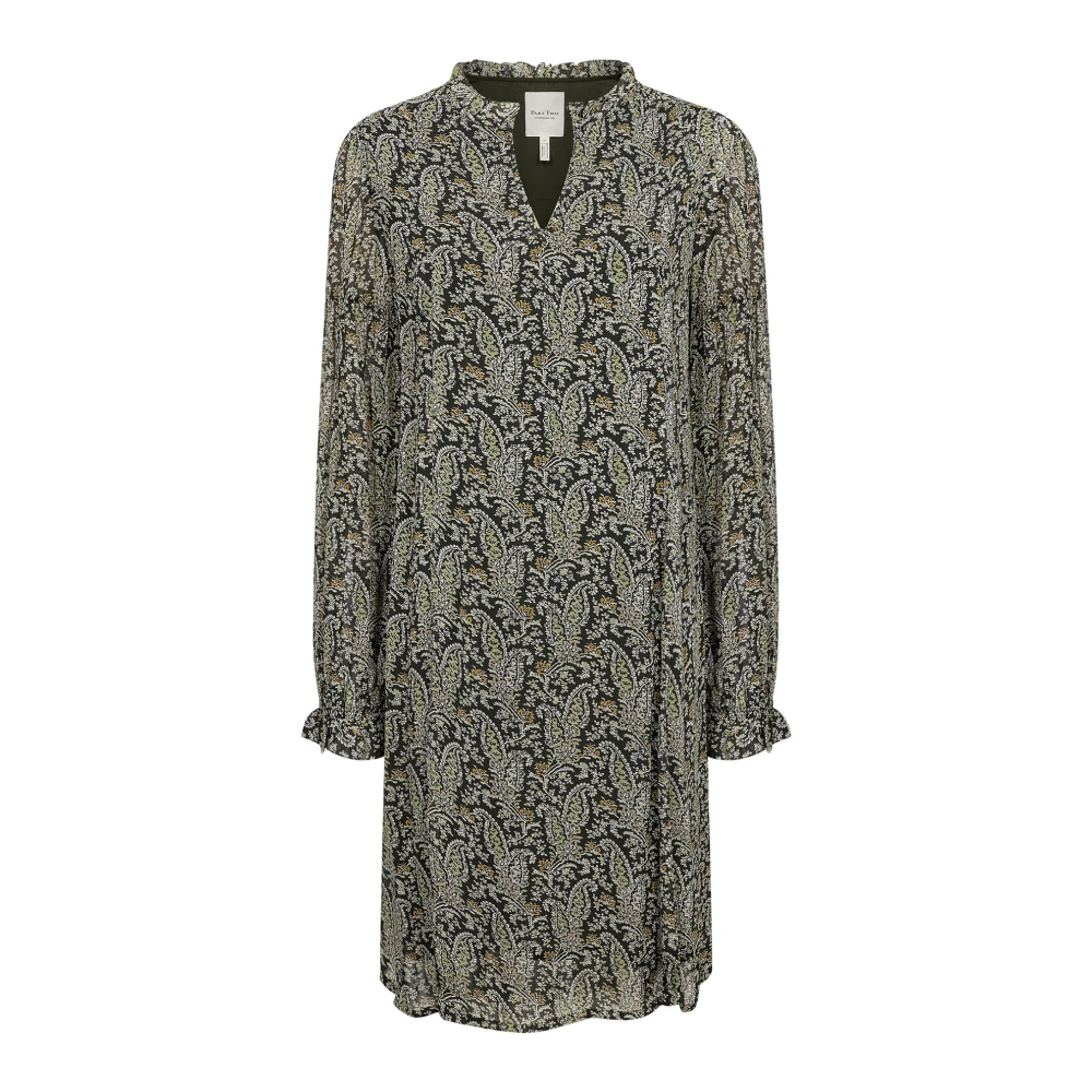 Part Two Paisley Print Jurk met V-Hals Multicolor Dames