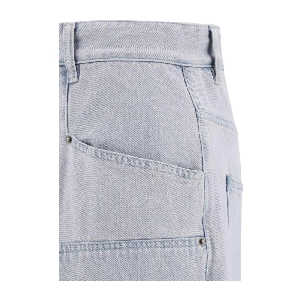 Isabel Marant Étoile Wide-Leg Ophra Jeans met ritssluiting Blue Dames