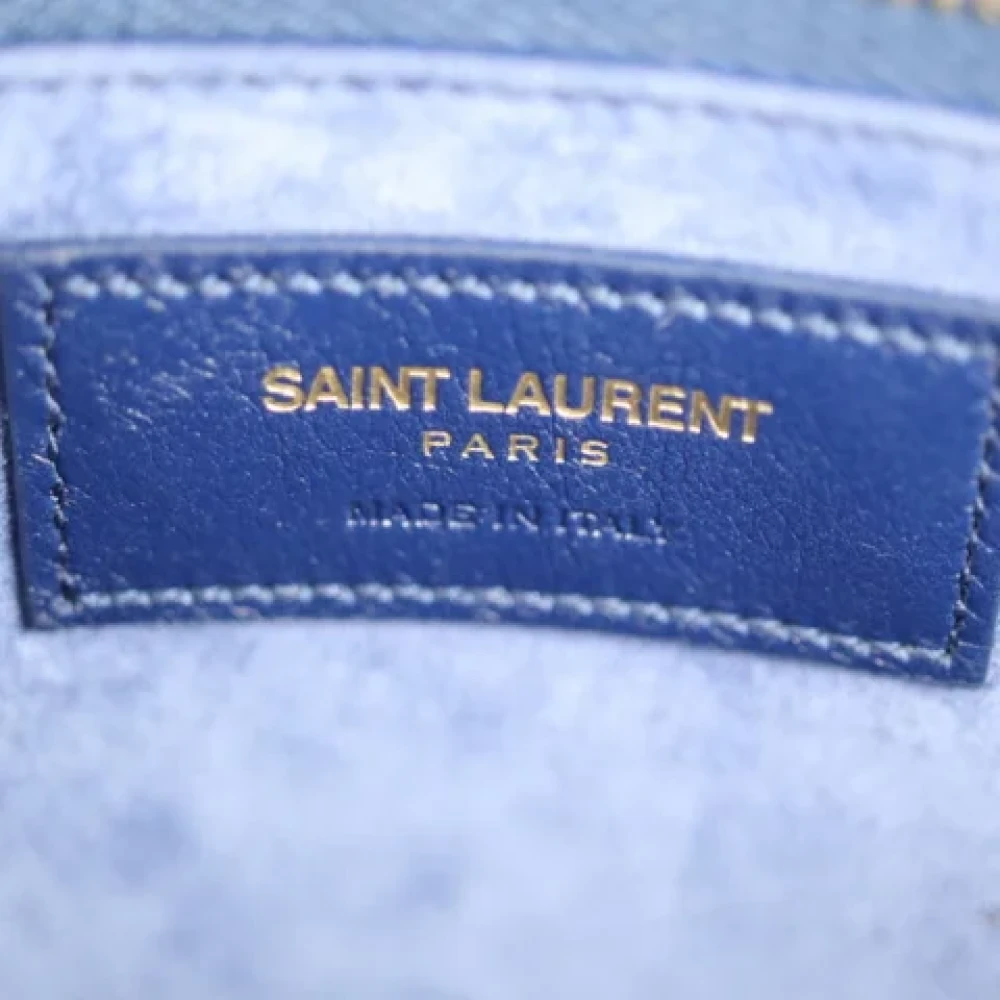 Yves Saint Laurent Vintage Pre-owned Fabric handbags Blue Dames