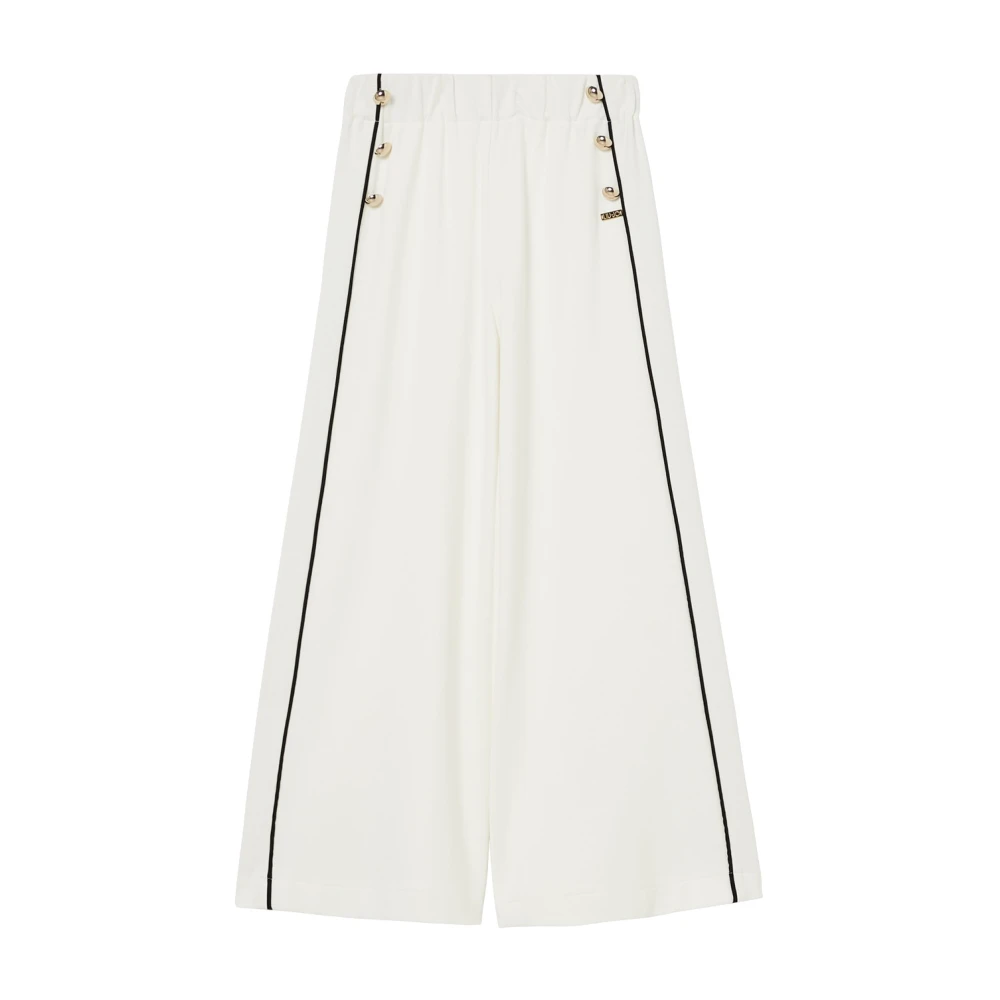 Liu Jo Vrouw Wit Jersey Lange Broek