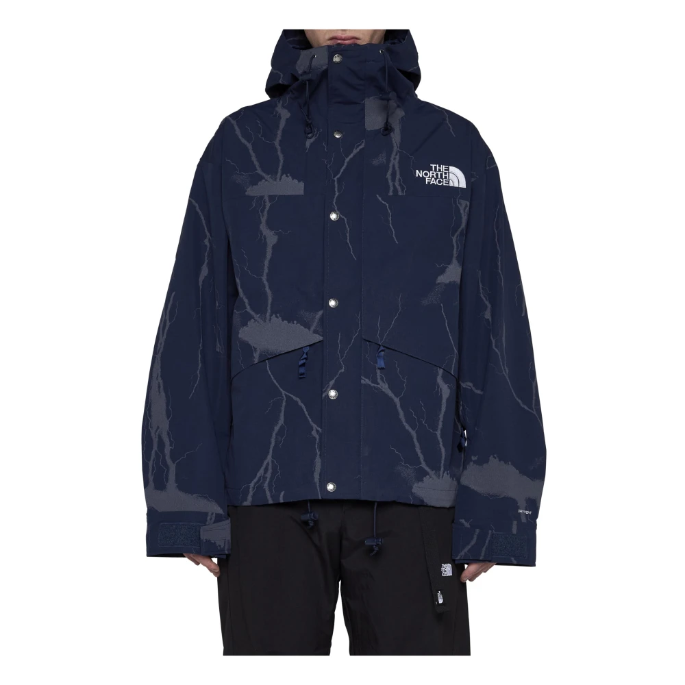 The North Face Waterdichte Winddichte Bliksemprint Jas Blue Heren