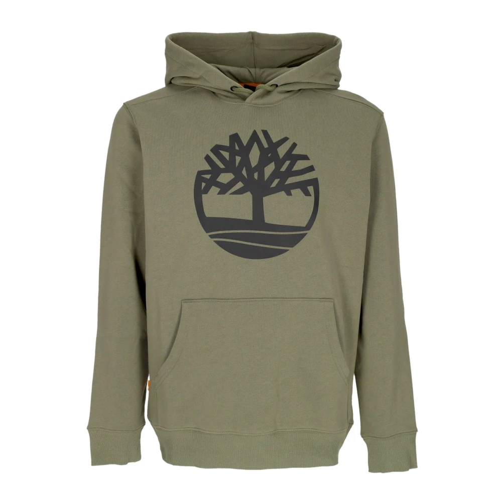 Timberland Men's Green Hoodies,, Tree Logo Hoodie Earth/Black Large