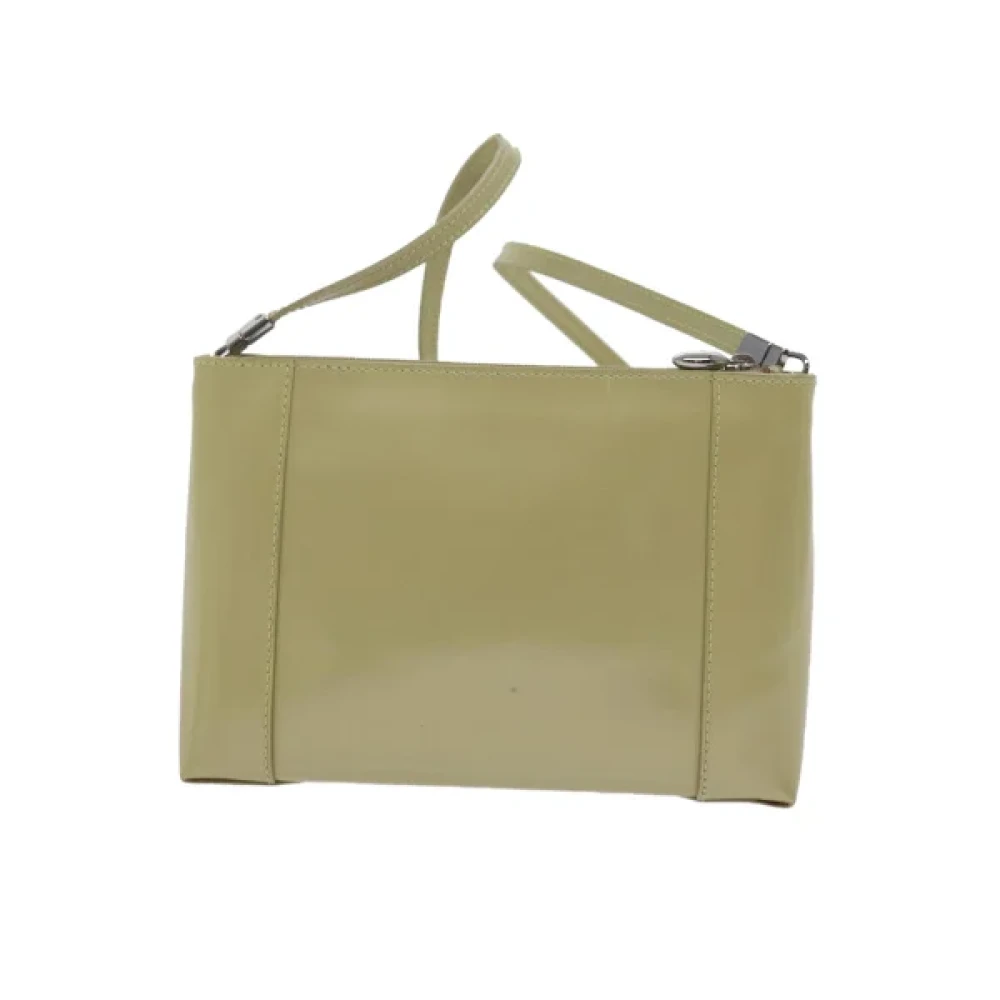 Dior Vintage Pre-owned Leather dior-bags Beige Dames