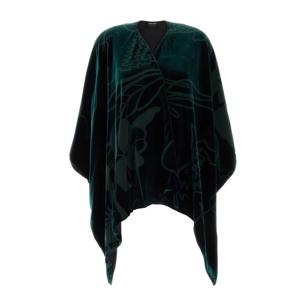 Giorgio Armani Velvet Cape met Print Patroon Multicolor Dames