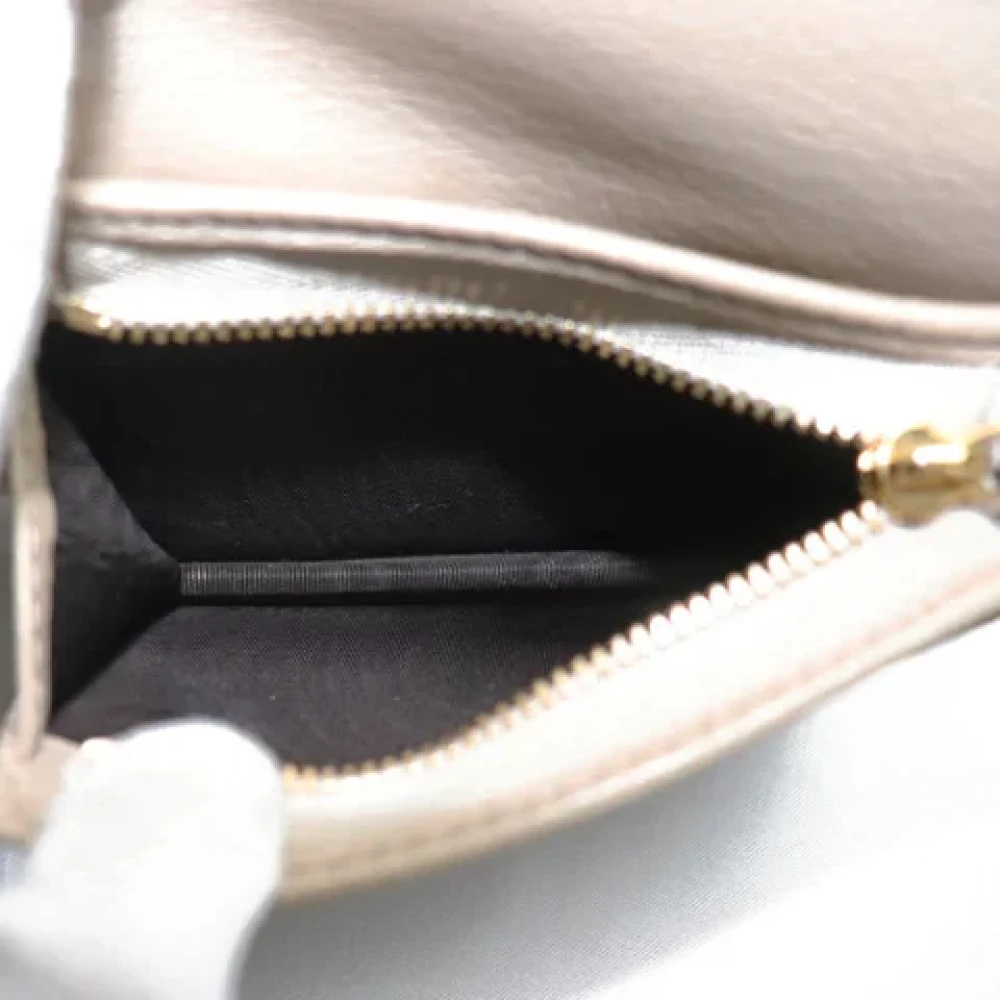 Gucci Vintage Pre-owned Fabric wallets Beige Dames