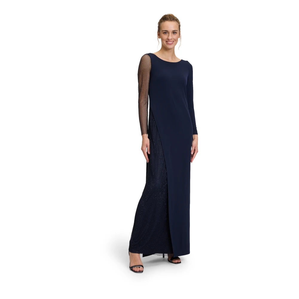 Vera Mont Glinsterende Avondjurk Blue Dames