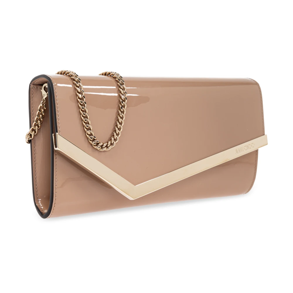 Jimmy Choo Clutch Emmie Beige Dames