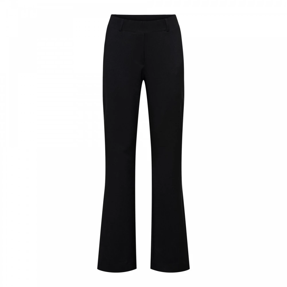 &Co Woman Zwarte flare broek met zakken Black Dames
