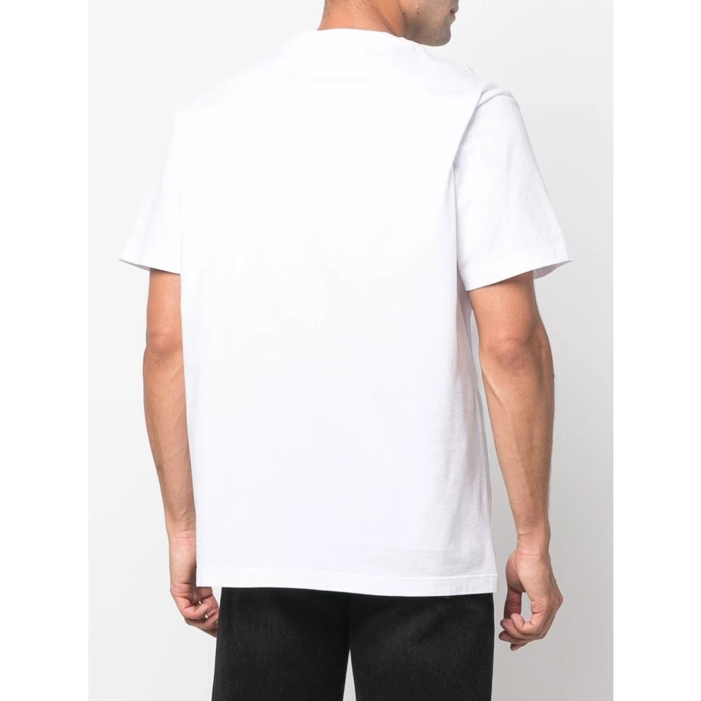 Golden Goose Logo-Print Katoenen T-Shirt White Heren