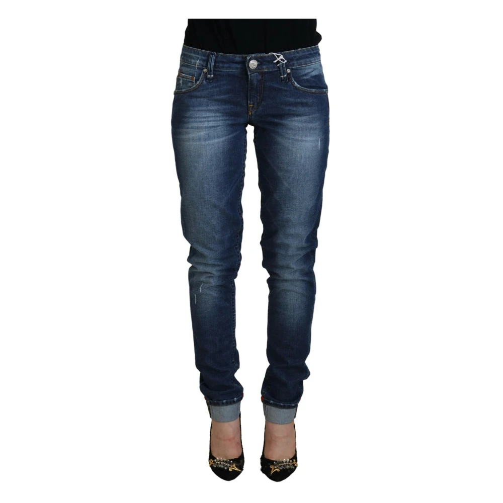 Acht Blå Låg Midja Jeans