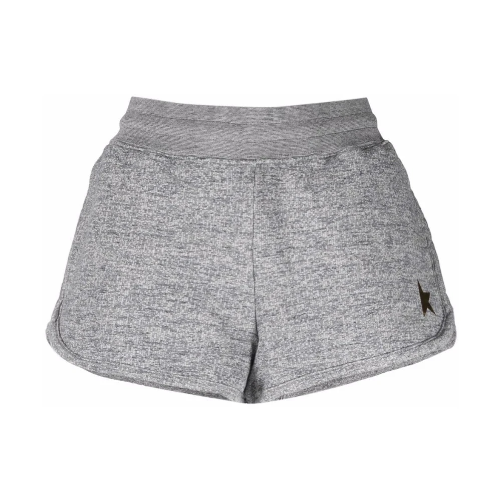 Golden Goose Diana Katoenen Sweatshorts met Metallic Logo Gray Dames