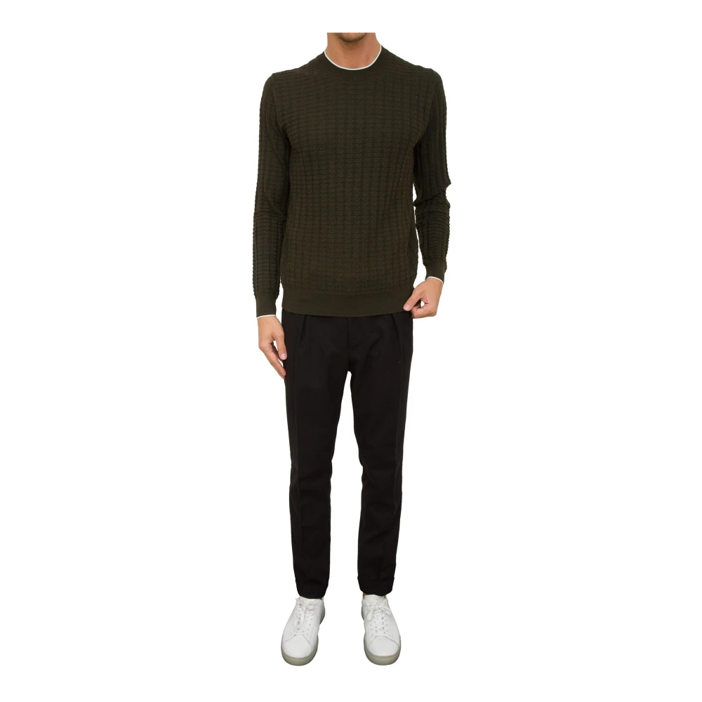 Paolo Pecora Groen Crew Neck Shirt Green Heren