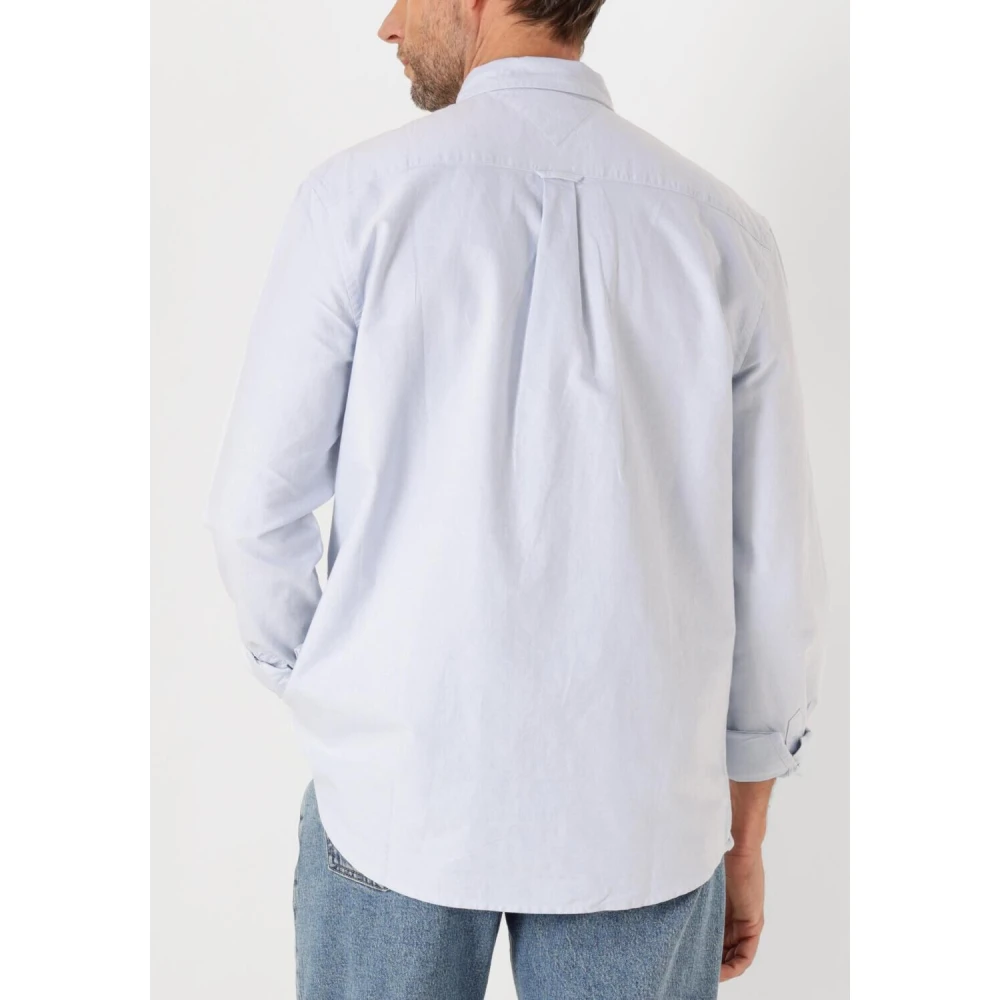 Tommy Jeans Blauw Casual Oxford Overhemd voor Heren Blue Heren