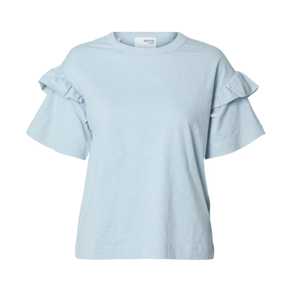 SELECTED FEMME Dames Tops & T-shirts Slfrylie Ss Florence Tee Blauw