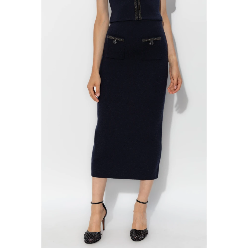 Self Portrait Rok met zakken Blue Dames