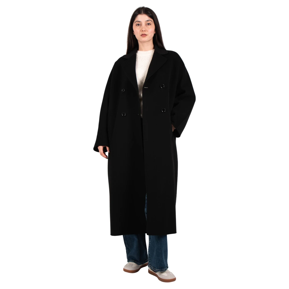 Max Mara Zwarte Capi Mantel Black Dames