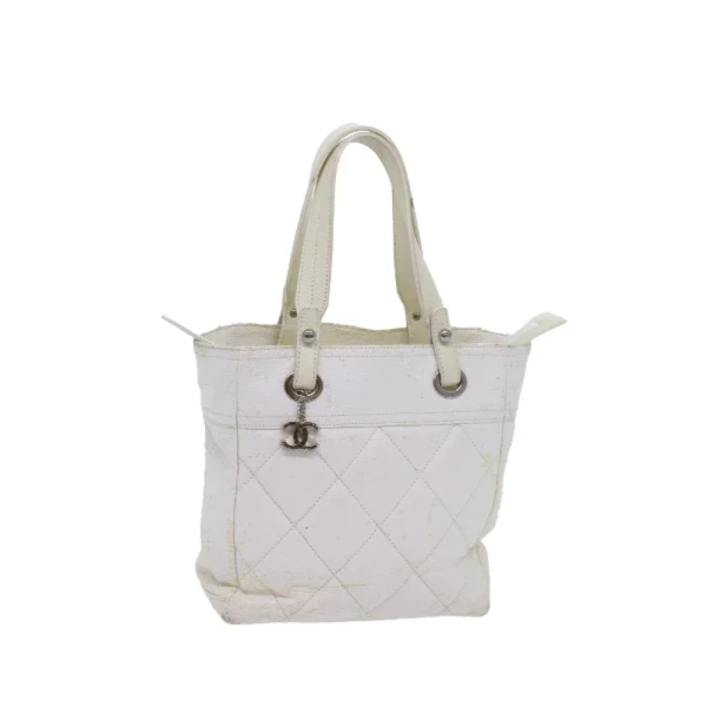 Chanel Vintage Pre-owned Canvas chanel-bags White Dames