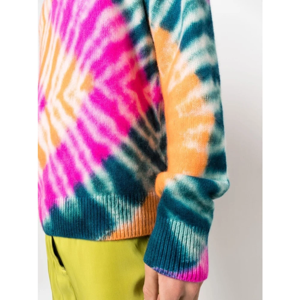 The Elder Statesman Rode Cashmere Tie Dye Sweater Multicolor Heren